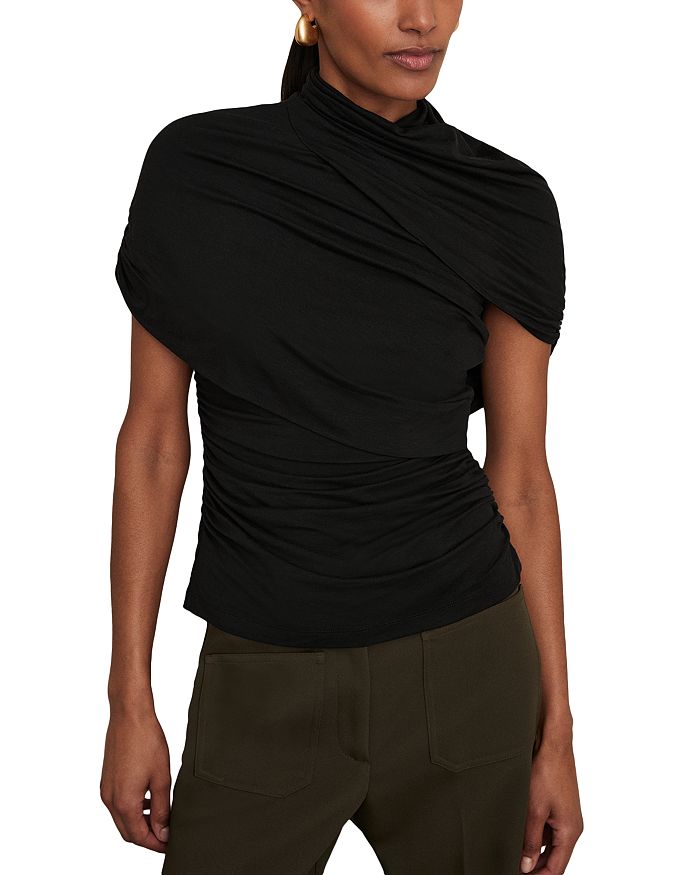 Зури Драпированный Топ REISS, черный
Зури Драпированный Топ REISS, черный