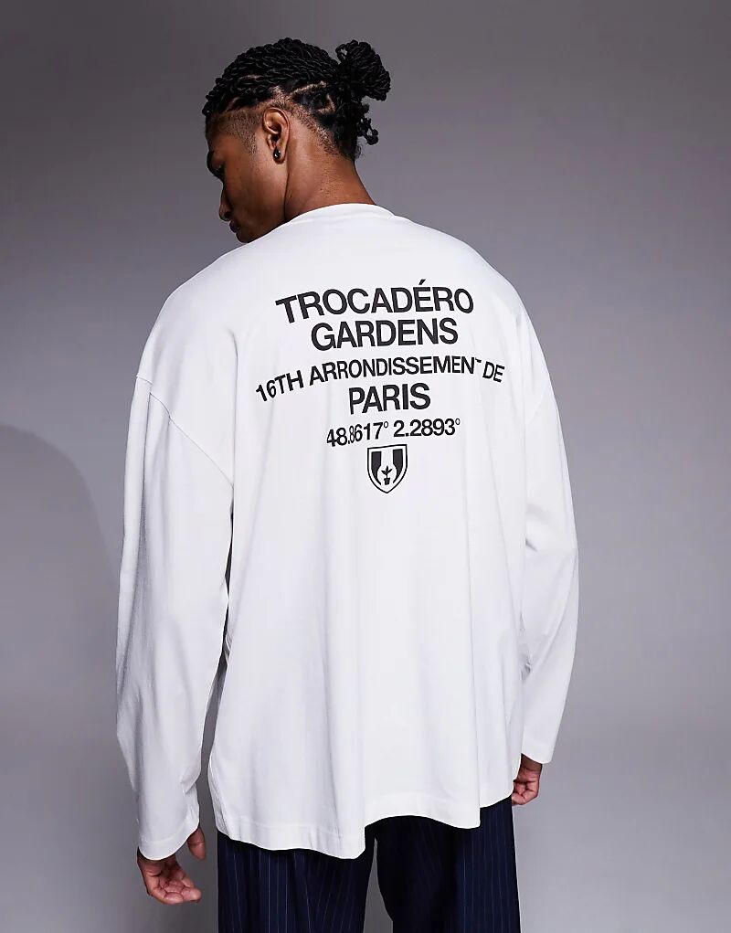 Футболка ASOS DESIGN свободного кроя с длинными рукавами и городским принтом белого цвета
Футболка ASOS DESIGN свободного кроя с длинными рукавами и городским принтом белого цвета