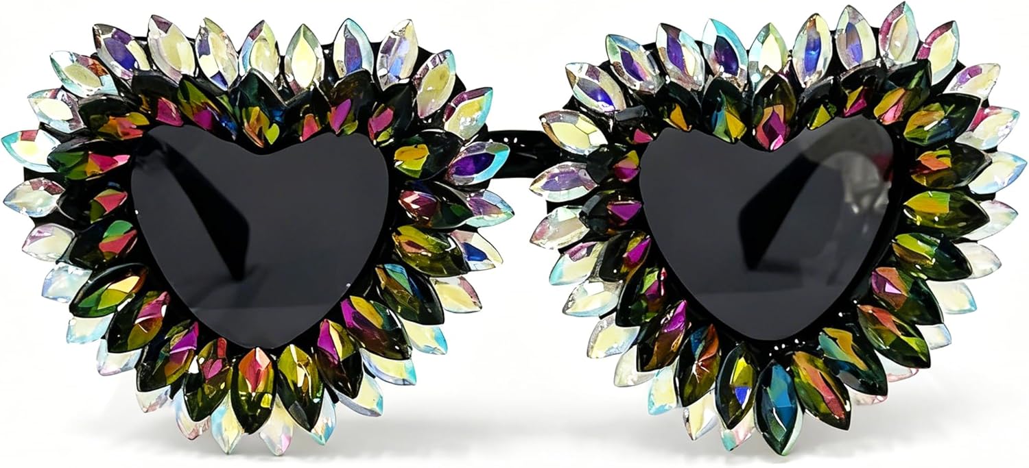 bullabulling Модные солнцезащитные очки с блестящими стразами в форме сердца для женщин, милые, с бриллиантами, забавные, для вечеринок и отдыха на природе, с защитой от УФ-излучения UV400, Black
bullabulling Модные солнцезащитные очки с блестящими стразами в форме сердца для женщин, милые, с бриллиантами, забавные, для вечеринок и отдыха на природе, с защитой от УФ-излучения UV400, Black