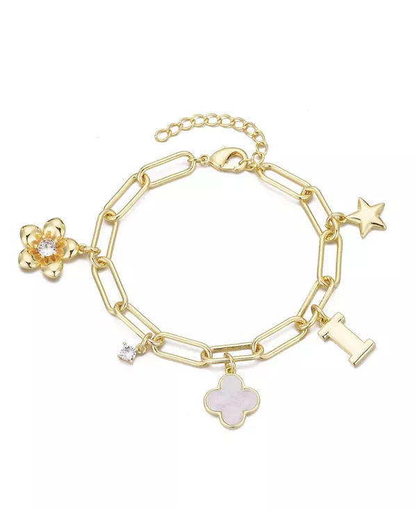 Золотой браслет с инициалами и массивными подвесками Adornia, gold-i
Золотой браслет с инициалами и массивными подвесками Adornia, gold-i