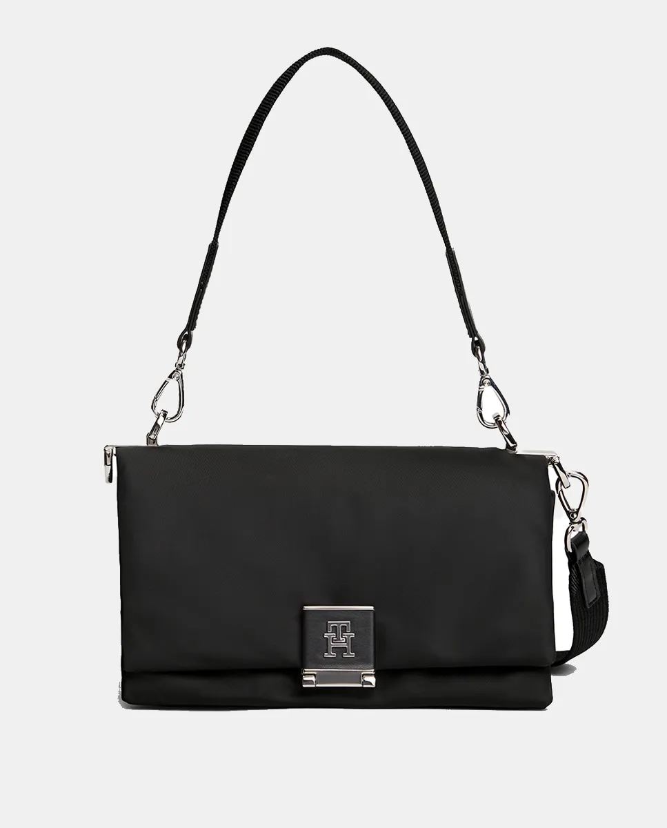 Сумка в стиле «шолдер баг» черного цвета с металлической застежкой Tommy Hilfiger
Сумка в стиле «шолдер баг» черного цвета с металлической застежкой Tommy Hilfiger