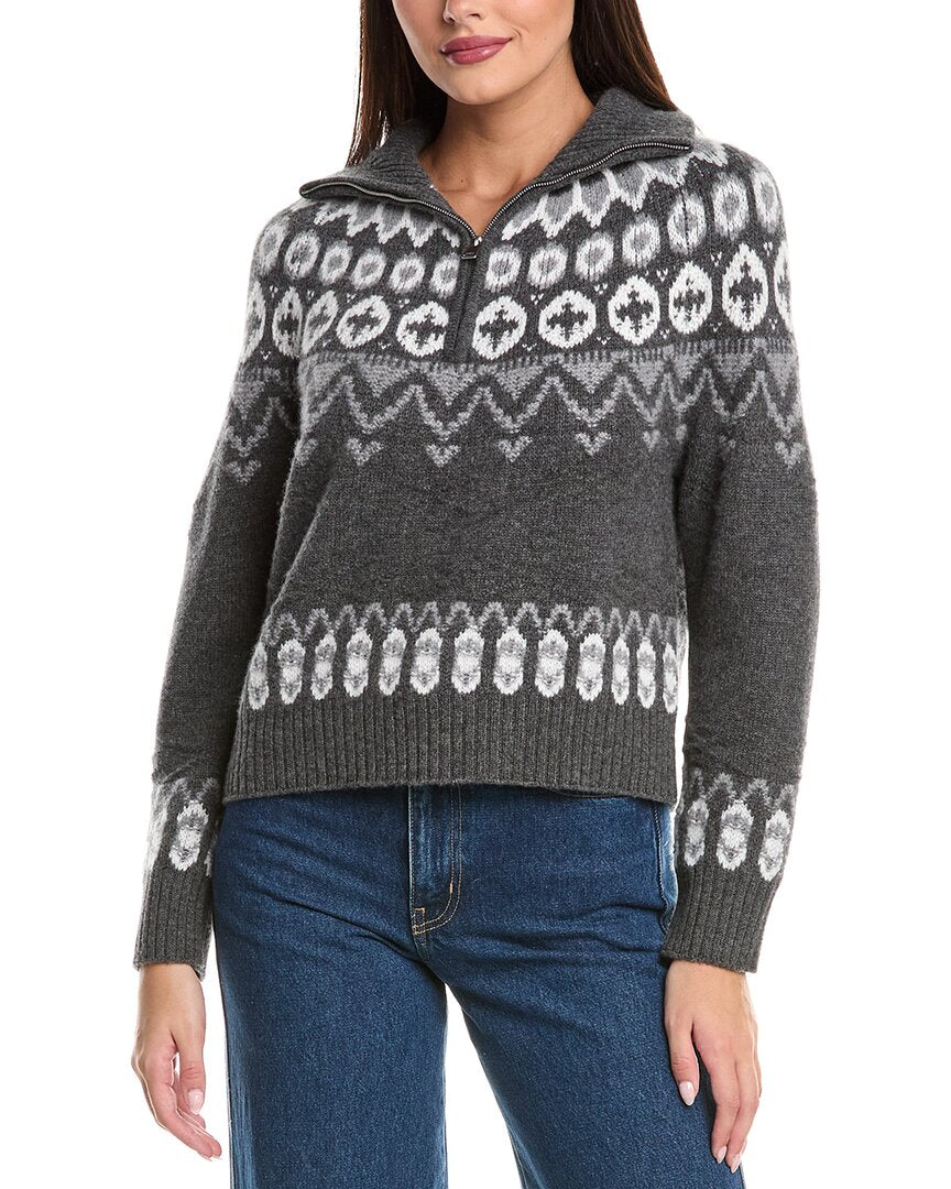 Свитер из шерсти и кашемира SIMKHAI Eliah с полузастежкой, серый
Свитер из шерсти и кашемира SIMKHAI Eliah с полузастежкой, серый