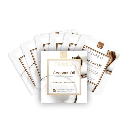 Маска для лица с двойным УФО-активатором и кокосовым маслом для сухой кожи, 6 упаковок, питательная и увлажняющая с кокосовым маслом и кокосовой водой, совместимая со всеми устройствами UFO, Foreo
Маска для лица с двойным УФО-активатором и кокосовым маслом для сухой кожи, 6 упаковок, питательная и увлажняющая с кокосовым маслом и кокосовой водой, совместимая со всеми устройствами UFO, Foreo