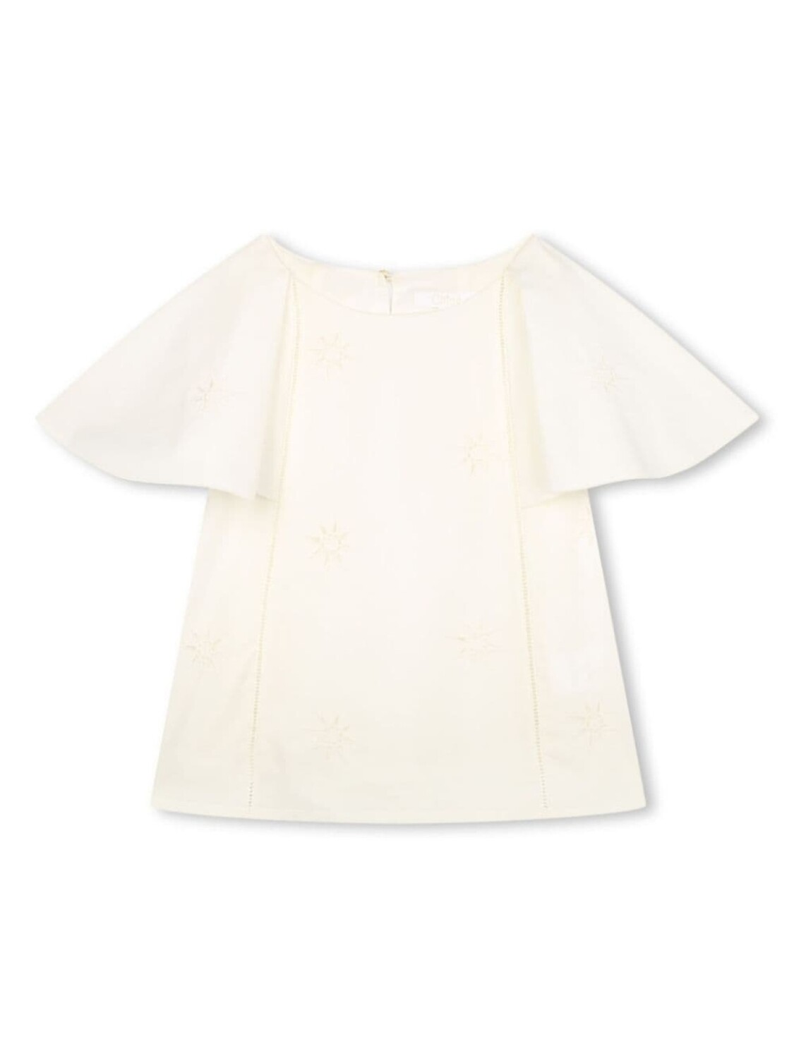 Chloé Kids блузка из органического хлопка с английской вышивкой, белый
Chloé Kids блузка из органического хлопка с английской вышивкой, белый