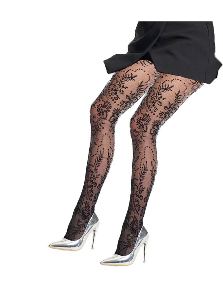 Колготки Mura Strumpfhose LUREX FLOCK PIZZO, черный 
Колготки Mura Strumpfhose LUREX FLOCK PIZZO, черный