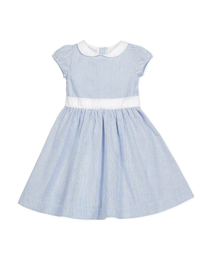 Детское платье из органического хлопка с коротким рукавом и воротником "Питер Пэн" в полоску - для девочек Hope & Henry, синий
Детское платье из органического хлопка с коротким рукавом и воротником "Питер Пэн" в полоску - для девочек Hope & Henry, синий