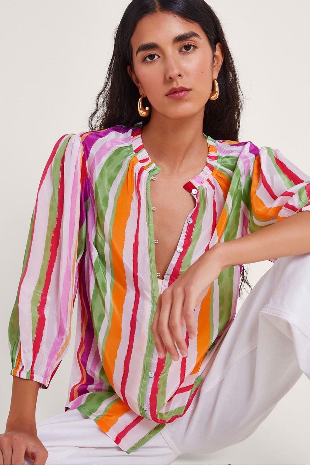 Блузка Elsie в полоску Monsoon, оранжевый
Блузка Elsie в полоску Monsoon, оранжевый