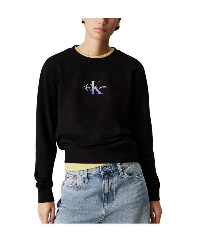 Свитшот с круглым вырезом и градиентной монограммой Calvin Klein, черный
Свитшот с круглым вырезом и градиентной монограммой Calvin Klein, черный