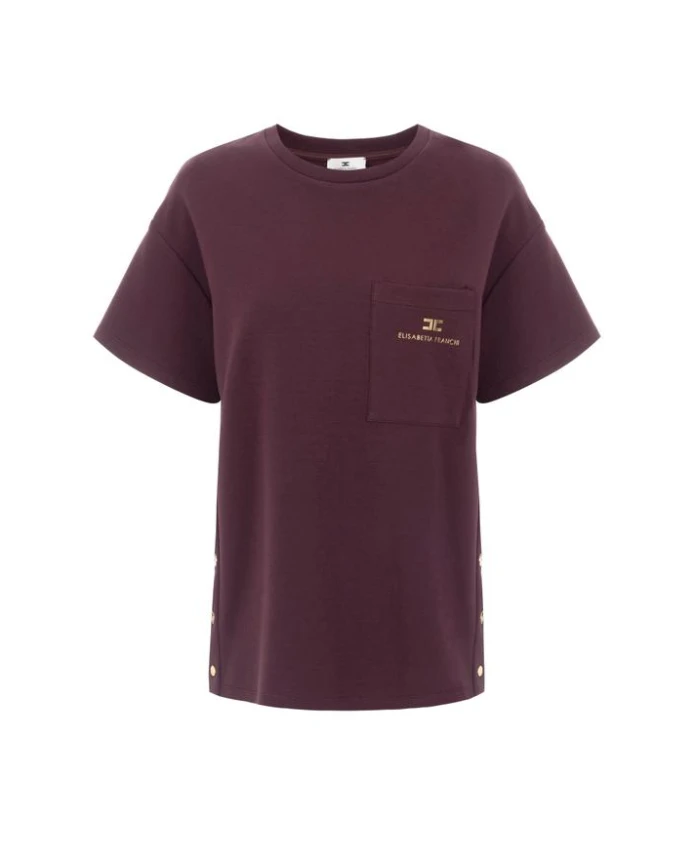 Футболка из плотного трикотажа с нагрудным карманом. Elisabetta Franchi, коричневый
Футболка из плотного трикотажа с нагрудным карманом. Elisabetta Franchi, коричневый