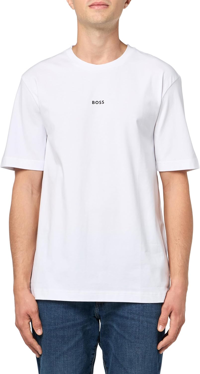 Мужская хлопковая футболка BOSS с логотипом на груди, стандартного кроя, White Snow, Белый, Мужская хлопковая футболка BOSS с логотипом на груди, стандартного кроя, White Snow
Мужская хлопковая футболка BOSS с логотипом на груди, стандартного кроя, White Snow, Белый, Мужская хлопковая футболка BOSS с логотипом на груди, стандартного кроя, White Snow