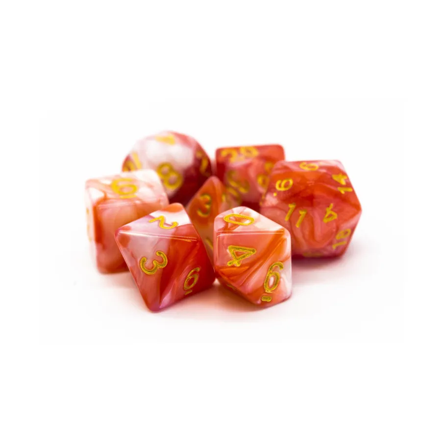 Комплект Poly Set: красный и слоновая кость с золотом (7), Acrylic-Resin Dice - Vorpal (Poly Sets)
Комплект Poly Set: красный и слоновая кость с золотом (7), Acrylic-Resin Dice - Vorpal (Poly Sets)