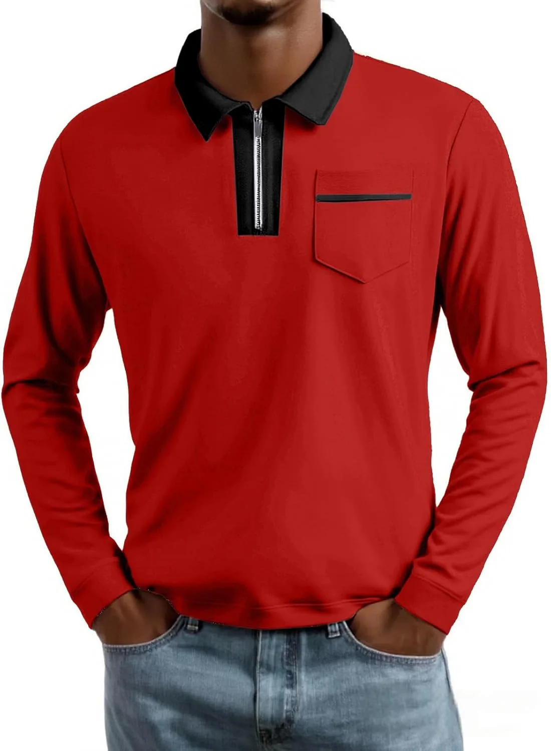 Поло с молнией на 1/4, мужская толстовка с длинным рукавом Thatrich
Поло с молнией на 1/4, мужская толстовка с длинным рукавом Thatrich