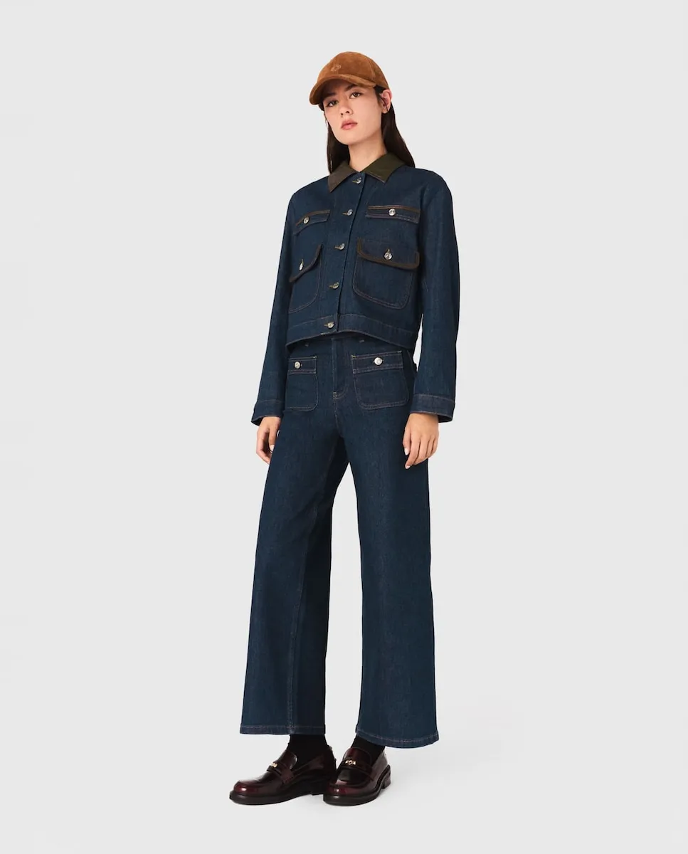 Женские широкие джинсы Maje, темно-синий
Женские широкие джинсы Maje, темно-синий