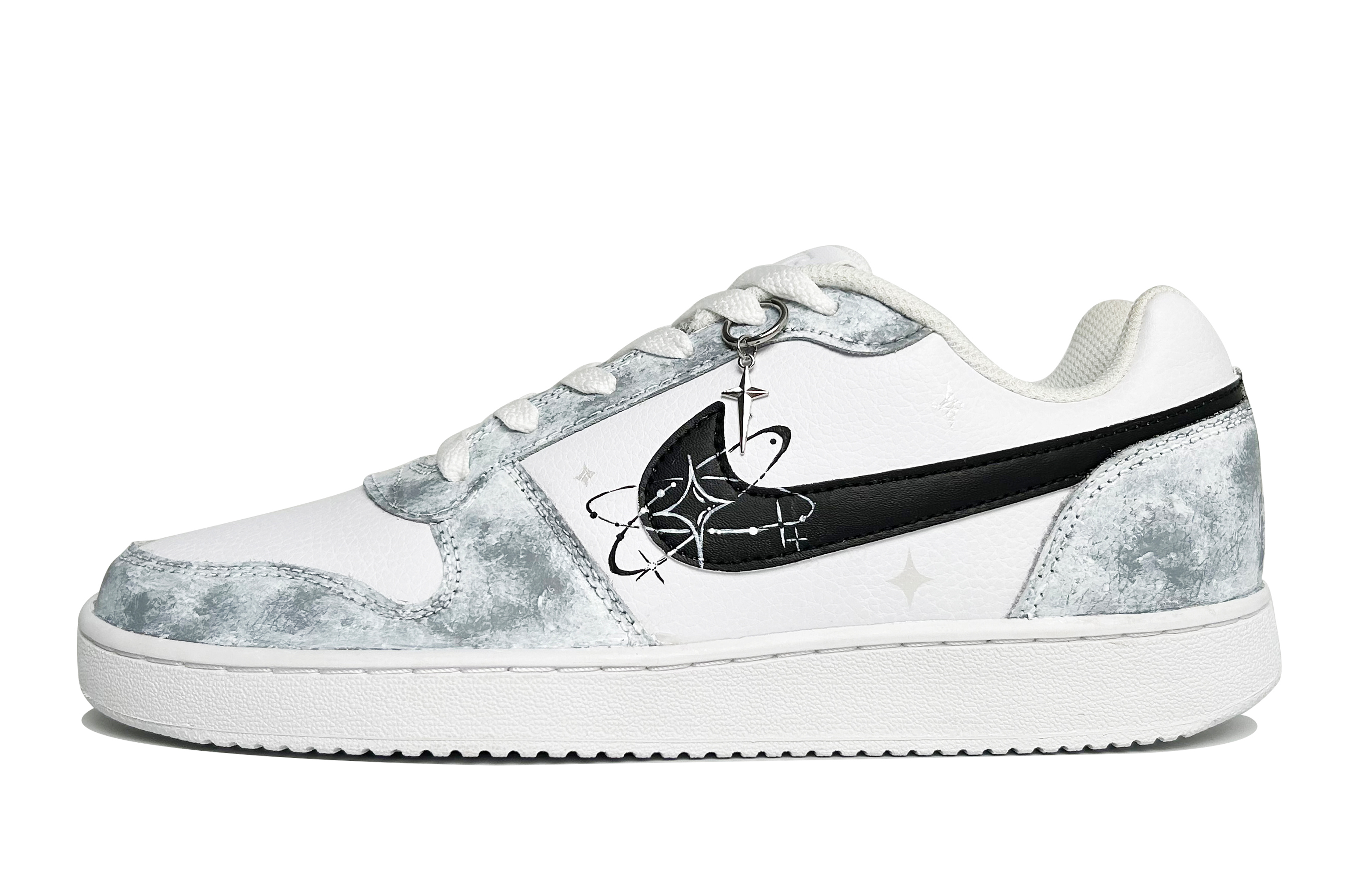 Nike EBERNON Galaxy Coverage Abrasion Resistant Low top Skateboard Shoes мужские черно-серые
Nike EBERNON Galaxy Coverage Abrasion Resistant Low top Skateboard Shoes мужские черно-серые