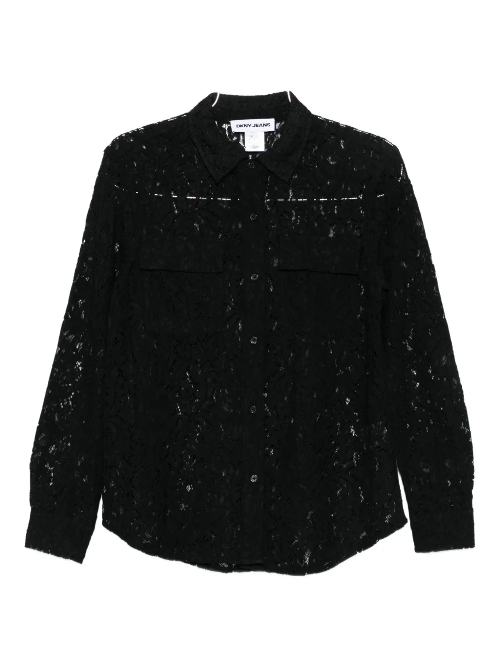 Кружевная рубашка с длинными рукавами DKNY, черный
Кружевная рубашка с длинными рукавами DKNY, черный