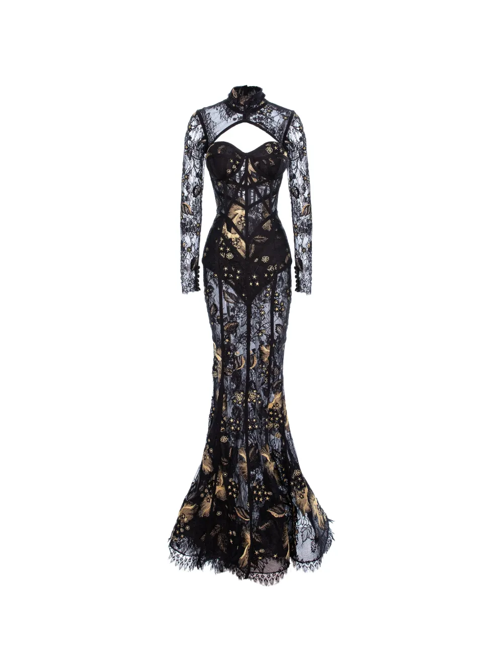 Кружевное платье макси с вышивкой Mitiliane Couture, черный
Кружевное платье макси с вышивкой Mitiliane Couture, черный