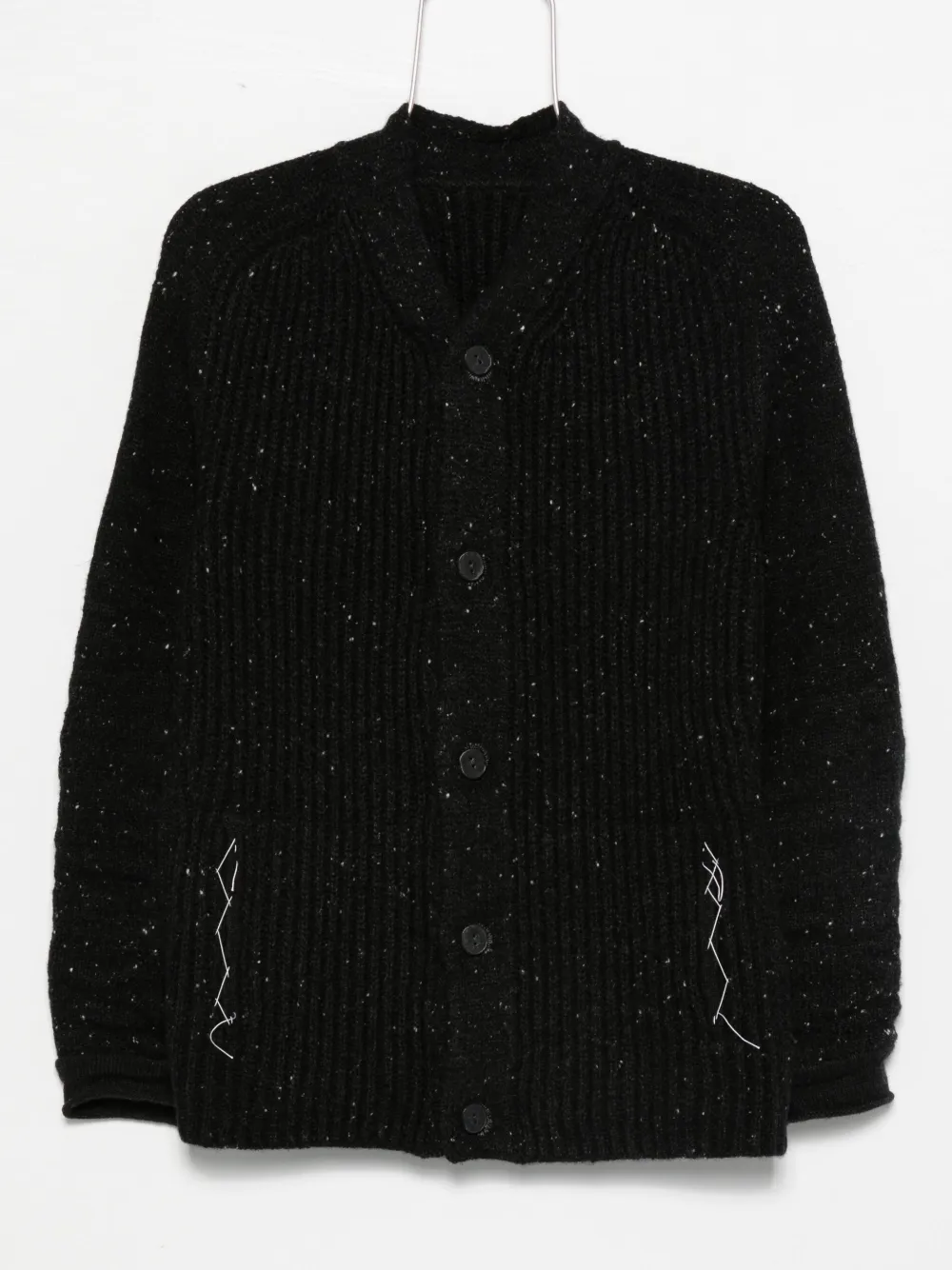 Кардиган в рубчик с застежкой на пуговицы Layer Zero, черный 
Кардиган в рубчик с застежкой на пуговицы Layer Zero, черный