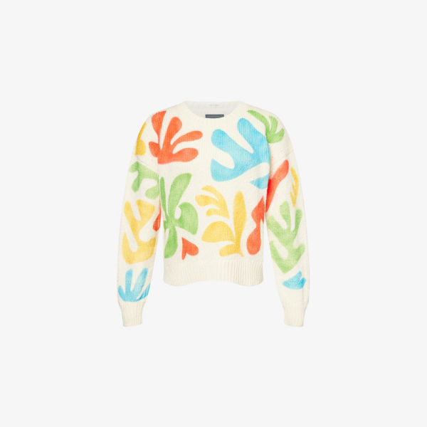 Джемпер Mother Abstract-Intarsia с круглым вырезом и интарсией, кремовый
Джемпер Mother Abstract-Intarsia с круглым вырезом и интарсией, кремовый