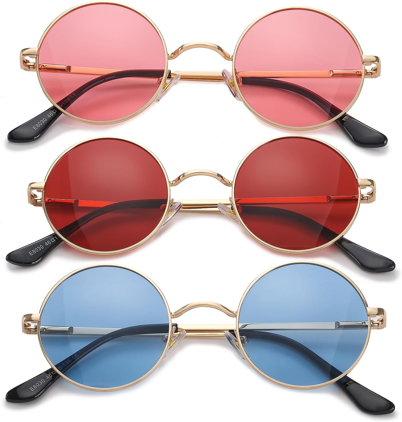 Поляризованные круглые солнцезащитные очки HJSTES для женщин и мужчин в стиле ретро-хиппи, маленькие круглые солнцезащитные очки, 3 Pack (Gold/Pink+gold/Red+gold/Blue)
Поляризованные круглые солнцезащитные очки HJSTES для женщин и мужчин в стиле ретро-хиппи, маленькие круглые солнцезащитные очки, 3 Pack (Gold/Pink+gold/Red+gold/Blue)