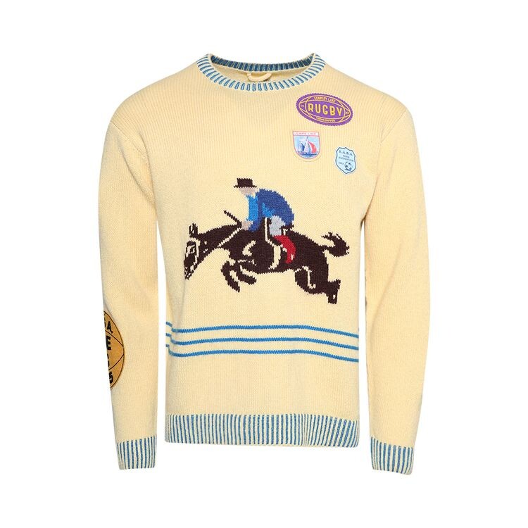 Свитер Bode Jockey Sweater Yellw, желтый 
Свитер Bode Jockey Sweater Yellw, желтый