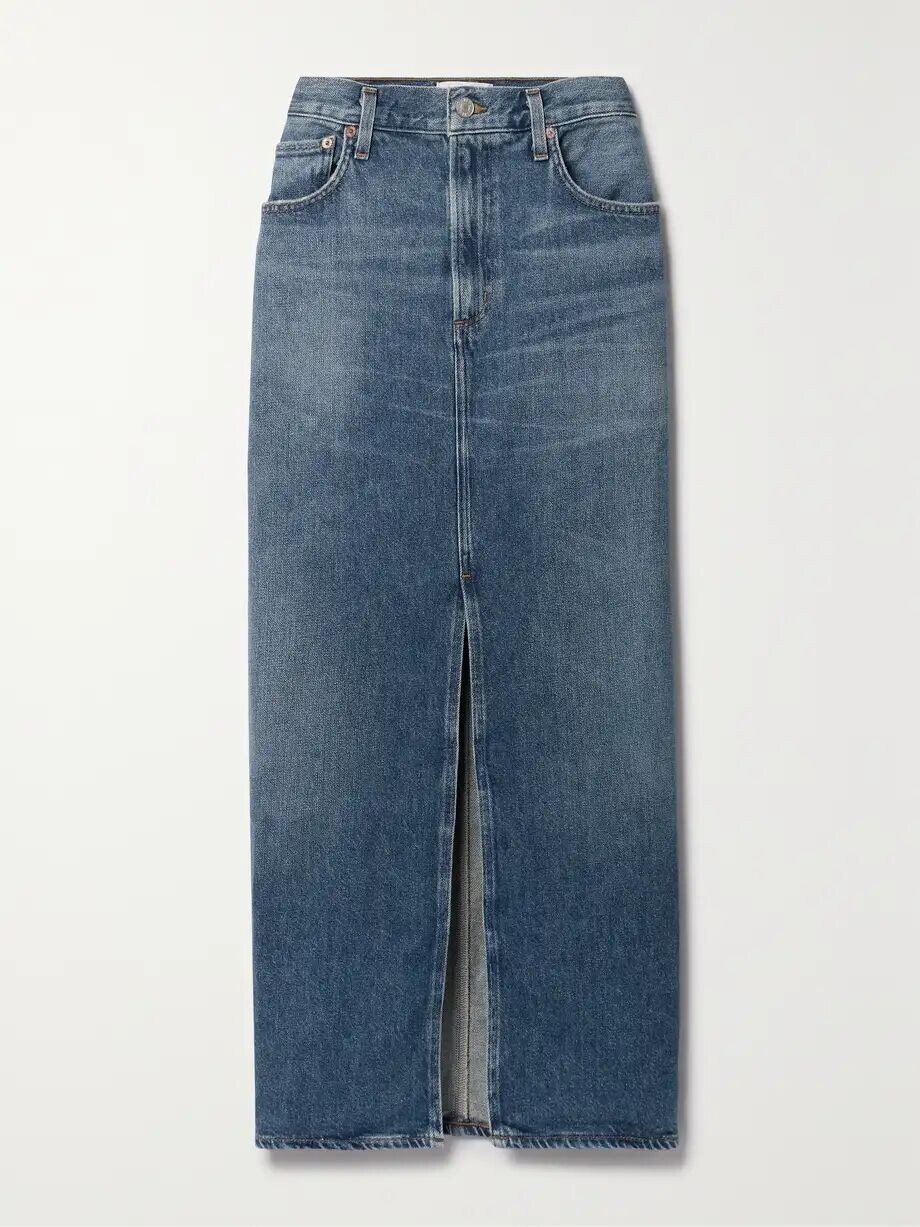 Джинсовая юбка миди Leif Agolde, цвет Mid denim
Джинсовая юбка миди Leif Agolde, цвет Mid denim