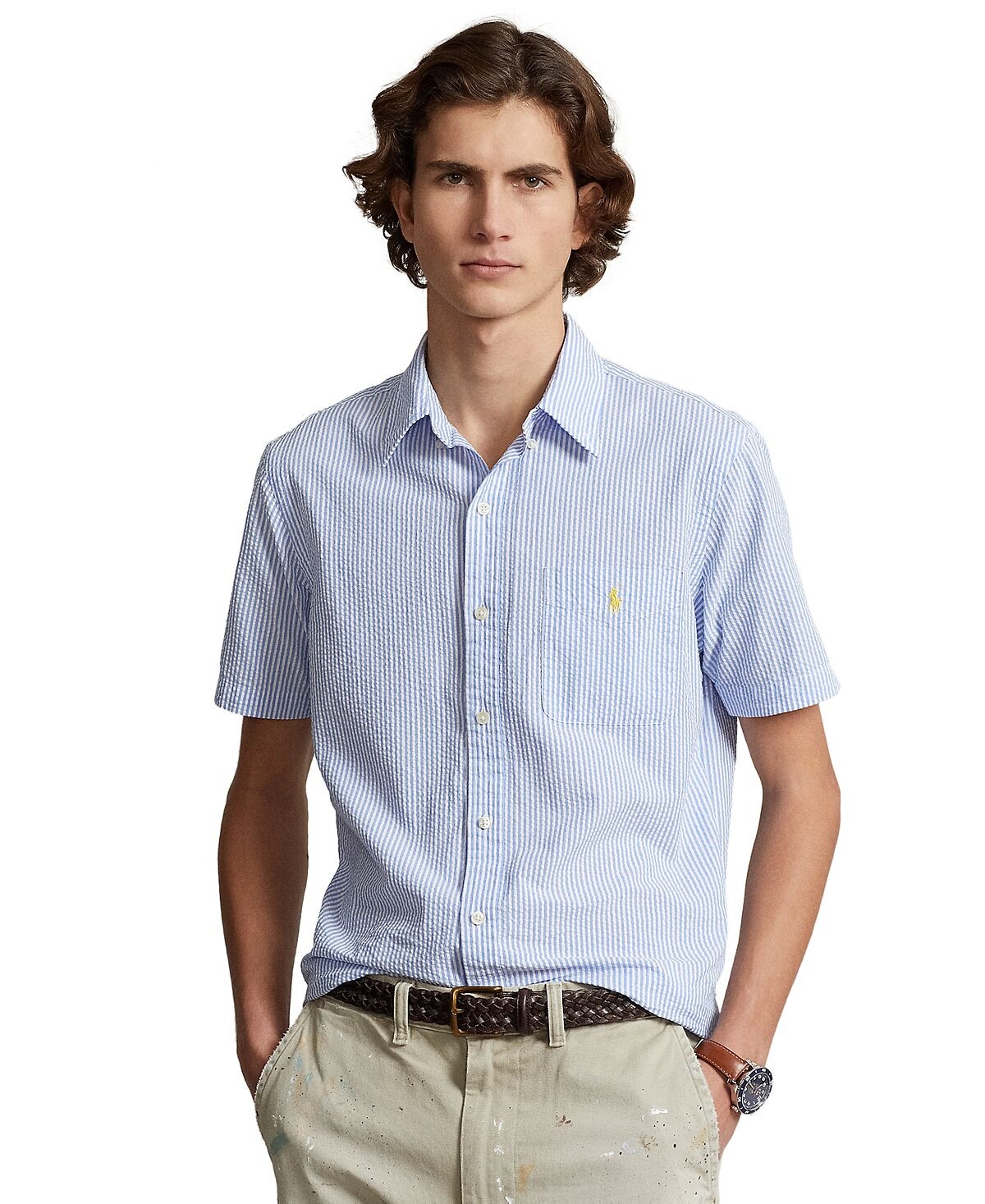 Мужская рубашка из жатого хлопка классического кроя RL Prepster Polo Ralph Lauren
Мужская рубашка из жатого хлопка классического кроя RL Prepster Polo Ralph Lauren