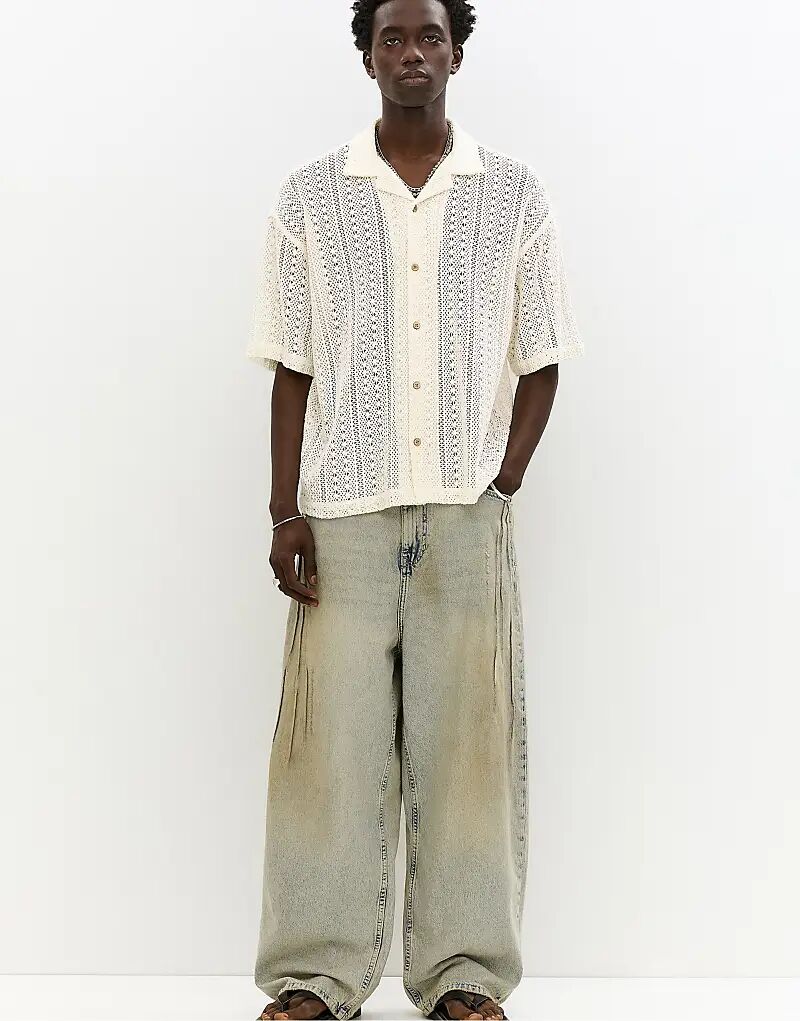 Вязаная крючком рубашка с короткими рукавами Pull&Bear цвета «бежевый»
Вязаная крючком рубашка с короткими рукавами Pull&Bear цвета «бежевый»