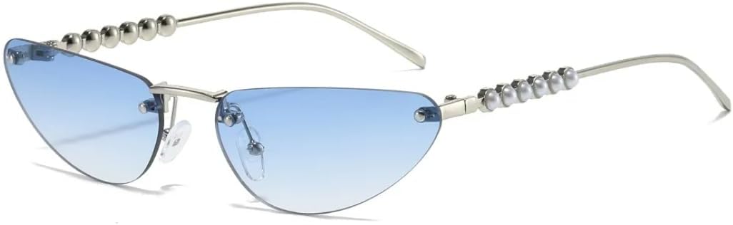 Роскошные безрамочные солнцезащитные очки «кошачий глаз» с градиентным переходом цвета для женщин, ретро-стиль, жемчужные дужки, мужские, защита от УФ-излучения UV400 TYUVIVO, Silvery Blue
Роскошные безрамочные солнцезащитные очки «кошачий глаз» с градиентным переходом цвета для женщин, ретро-стиль, жемчужные дужки, мужские, защита от УФ-излучения UV400 TYUVIVO, Silvery Blue