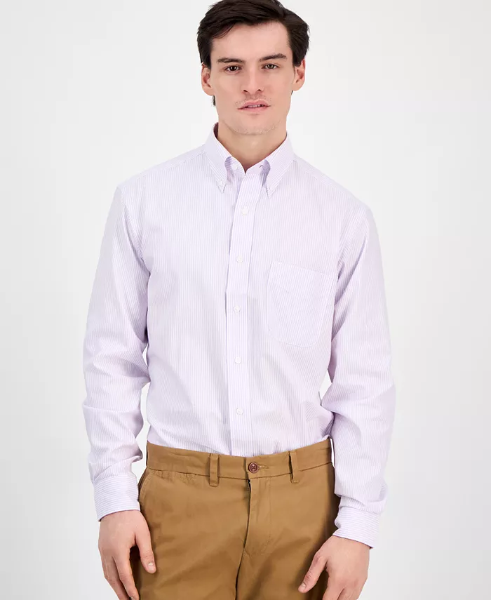 Мужская классическая рубашка University Stripe, созданная для Macy's Club Room, фиолетовый
Мужская классическая рубашка University Stripe, созданная для Macy's Club Room, фиолетовый