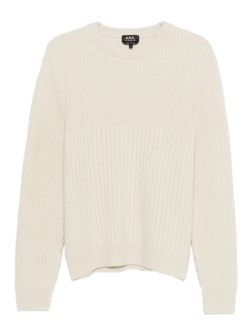 Свитер в рубчик с круглым вырезом A.P.C., нейтральный
Свитер в рубчик с круглым вырезом A.P.C., нейтральный