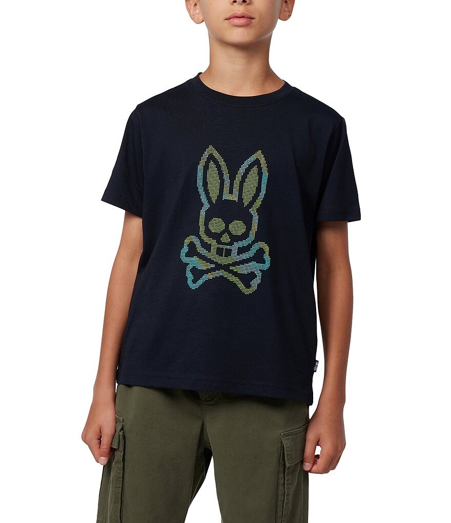 Футболка с короткими рукавами Psycho Bunny для маленьких/больших мальчиков 5–20 лет, вышитая свитером Apple Valley, синий
Футболка с короткими рукавами Psycho Bunny для маленьких/больших мальчиков 5–20 лет, вышитая свитером Apple Valley, синий