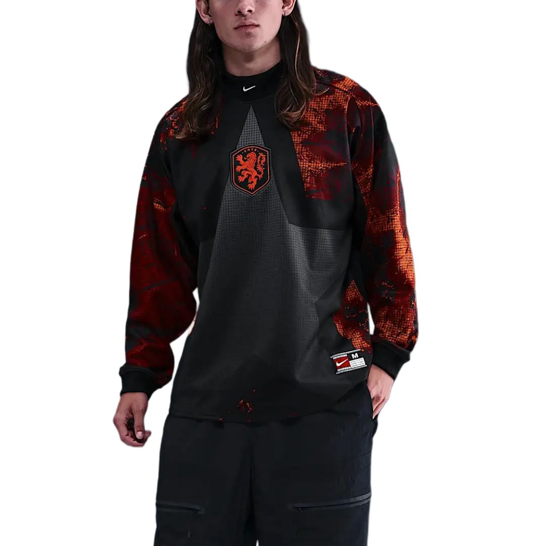 Мужская футбольная футболка «Голливудский вратарь» сборной Нидерландов Nike, черный/оранжевый красный/белый
Мужская футбольная футболка «Голливудский вратарь» сборной Нидерландов Nike, черный/оранжевый красный/белый