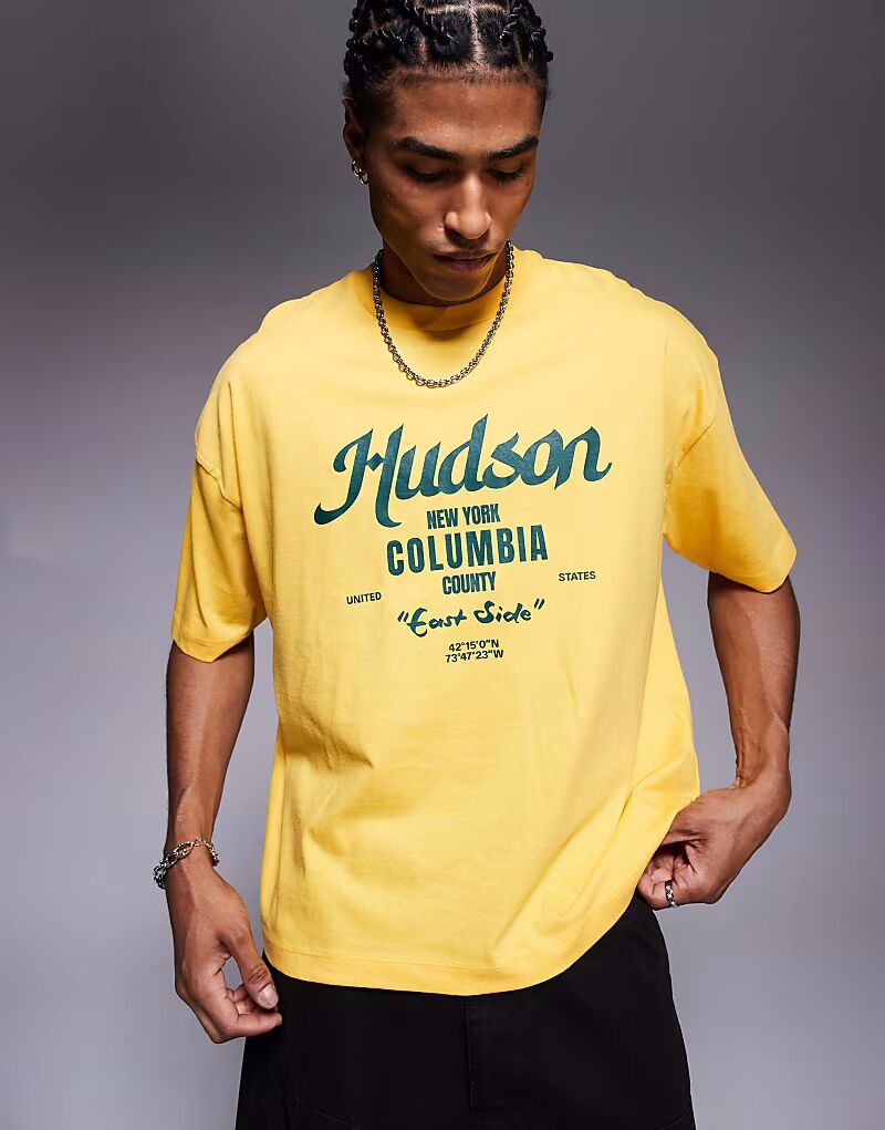 Футболка свободного кроя ASOS DESIGN с изображением города желтого цвета, Желтый, Футболка свободного кроя ASOS DESIGN с изображением города желтого цвета
Футболка свободного кроя ASOS DESIGN с изображением города желтого цвета, Желтый, Футболка свободного кроя ASOS DESIGN с изображением города желтого цвета