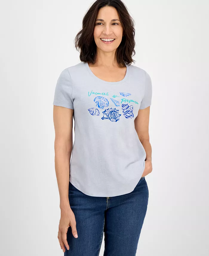 Женская футболка с принтом, короткий рукав, круглый вырез Style & Co, серый
Женская футболка с принтом, короткий рукав, круглый вырез Style & Co, серый