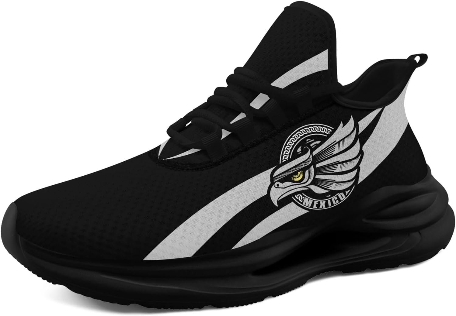 Кроссовки с флагом Мексики для мужчин и женщин, дышащие сетчатые кеды с изображением знаменитого орла, амортизирующая EVA подошва Awsole, черный/серый
Кроссовки с флагом Мексики для мужчин и женщин, дышащие сетчатые кеды с изображением знаменитого орла, амортизирующая EVA подошва Awsole, черный/серый