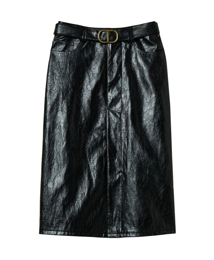 Юбка-Миди с пластинкой с логотипом Twinset, черный
Юбка-Миди с пластинкой с логотипом Twinset, черный