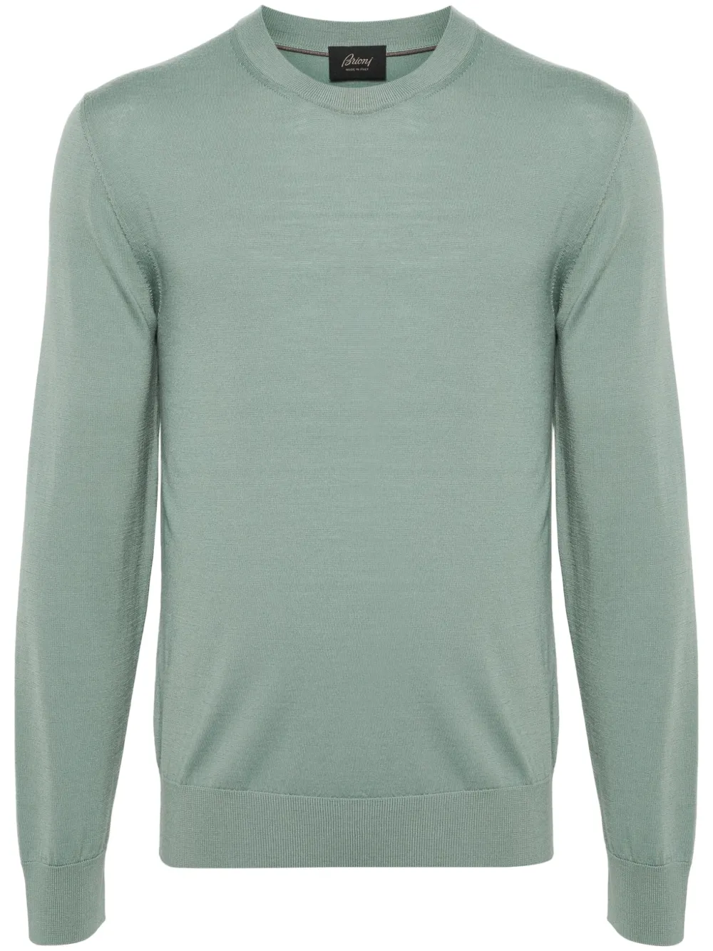 Шерстяной джемпер тонкой вязки Brioni, зеленый
Шерстяной джемпер тонкой вязки Brioni, зеленый