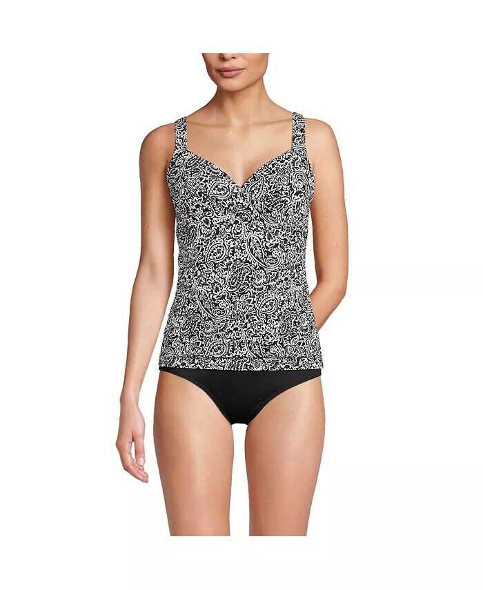 Женский купальник танкини на косточках с v-образным вырезом и запахом, топ Lands' End, черный
Женский купальник танкини на косточках с v-образным вырезом и запахом, топ Lands' End, черный