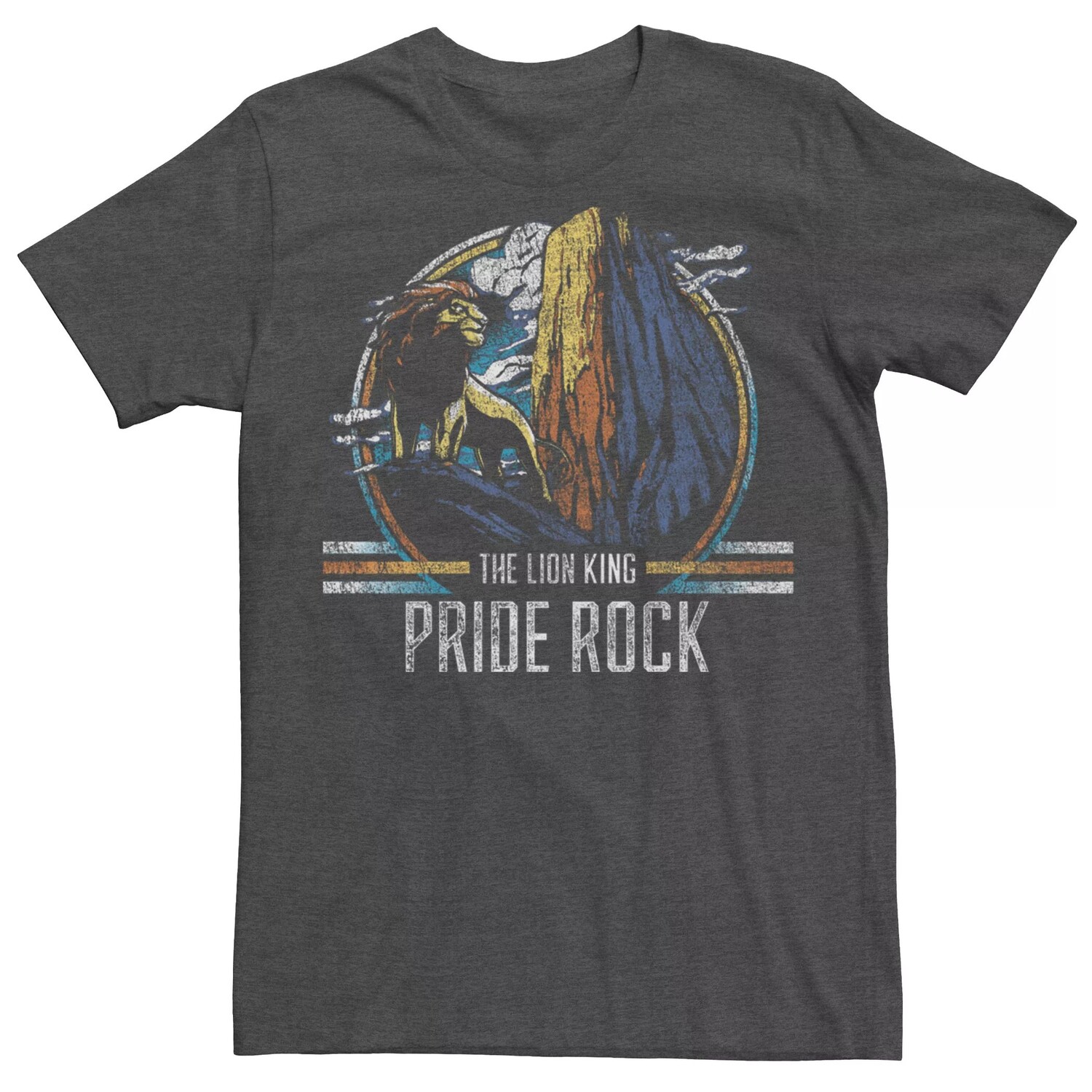 Мужская футболка Disney's The Lion King Vintage Pride Rock с потертым портретом Licensed Character
Мужская футболка Disney's The Lion King Vintage Pride Rock с потертым портретом Licensed Character