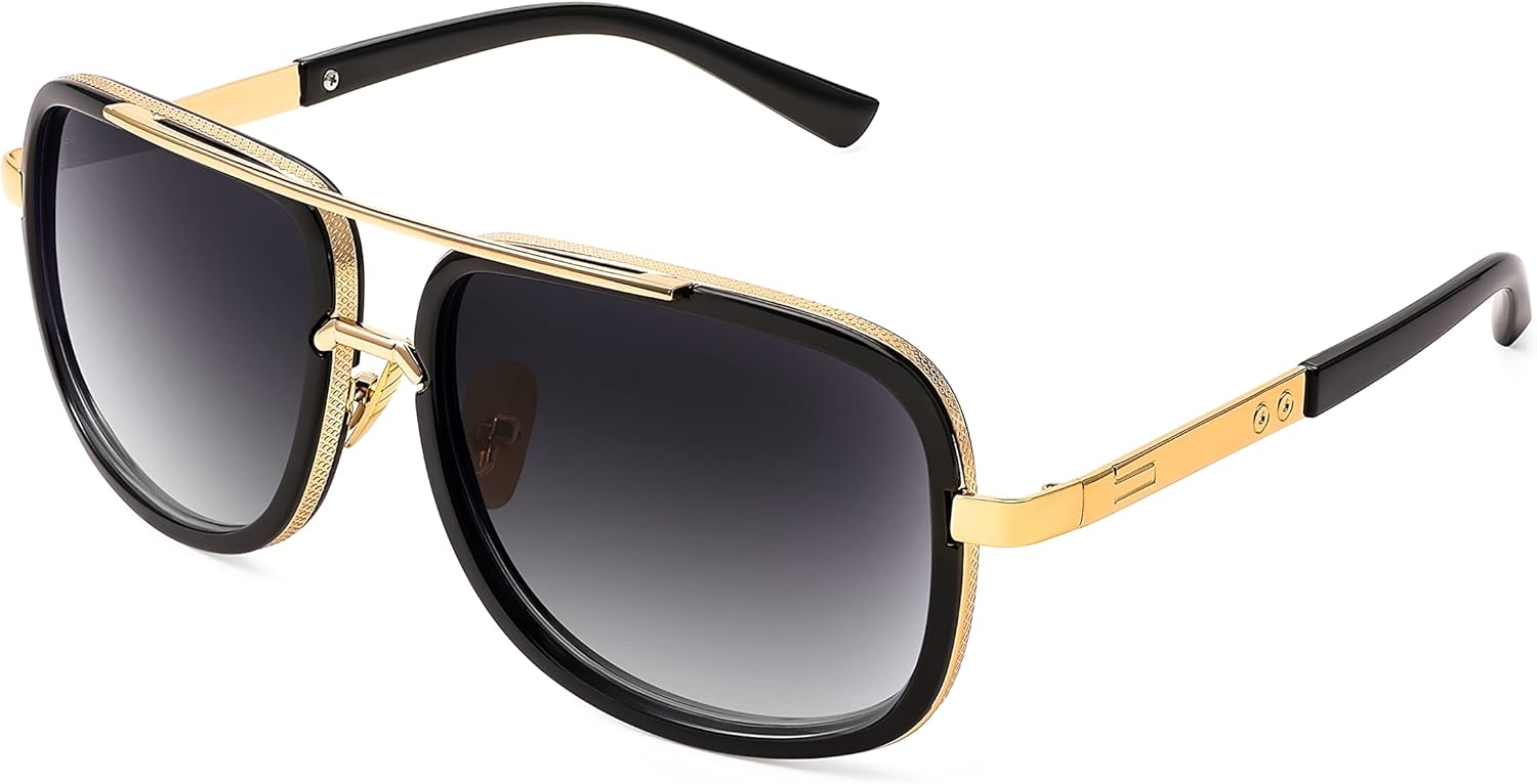 FEISEDY Ретро-модные солнцезащитные очки-авиаторы для женщин и мужчин, классические винтажные квадратные солнцезащитные очки в стиле 70-х, большие металлические линзы, B2321, 002 Gold Frame/Gradient Gray Lens
FEISEDY Ретро-модные солнцезащитные очки-авиаторы для женщин и мужчин, классические винтажные квадратные солнцезащитные очки в стиле 70-х, большие металлические линзы, B2321, 002 Gold Frame/Gradient Gray Lens