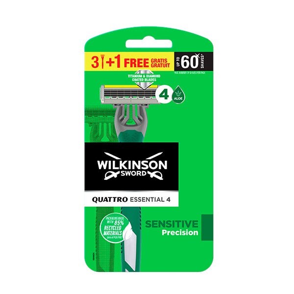 Quattro Эссенциал Сенситив 1 шт Wilkinson
Quattro Эссенциал Сенситив 1 шт Wilkinson