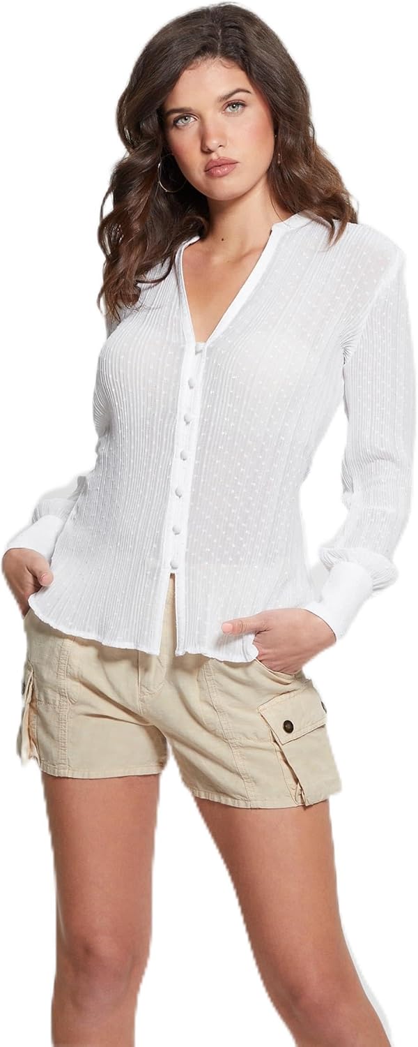 GUESS Женская длинная рубашка Lisette, Pure White
GUESS Женская длинная рубашка Lisette, Pure White