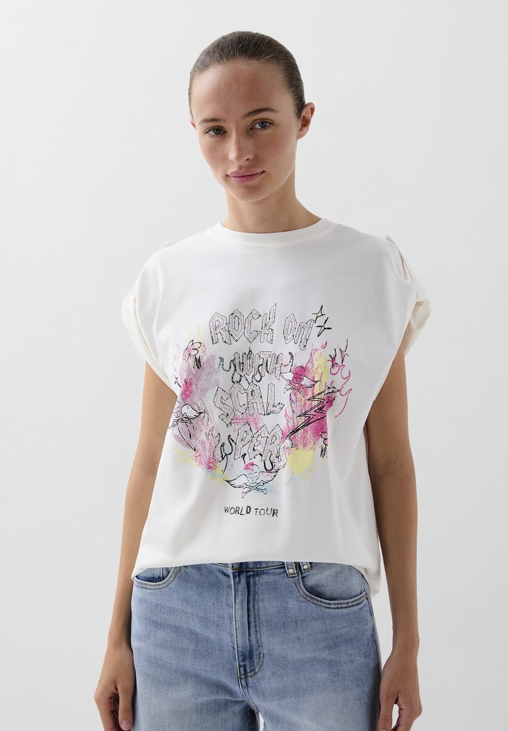 Топ ROCK ON Scalpers, бежевый
Топ ROCK ON Scalpers, бежевый