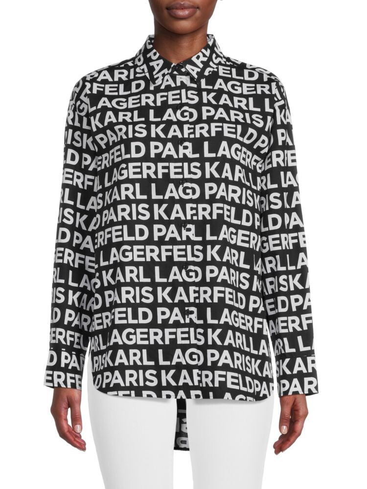 Рубашка с заниженными плечами и логотипом Karl Lagerfeld Paris, цвет Black White
Рубашка с заниженными плечами и логотипом Karl Lagerfeld Paris, цвет Black White
