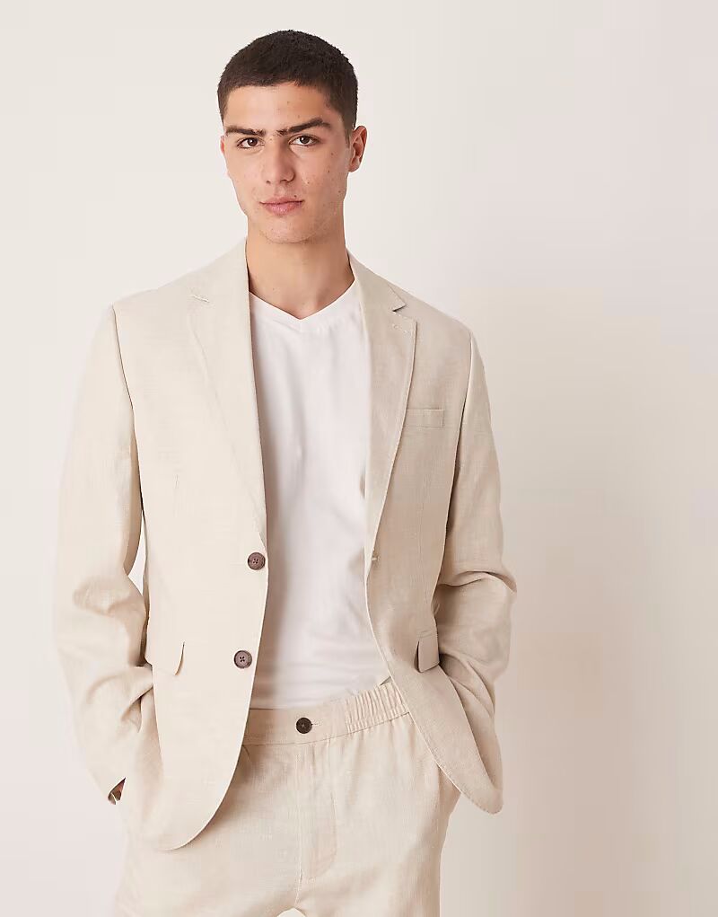 Выбранный льняной блейзер Homme Malik кремового цвета Selected Homme
Выбранный льняной блейзер Homme Malik кремового цвета Selected Homme