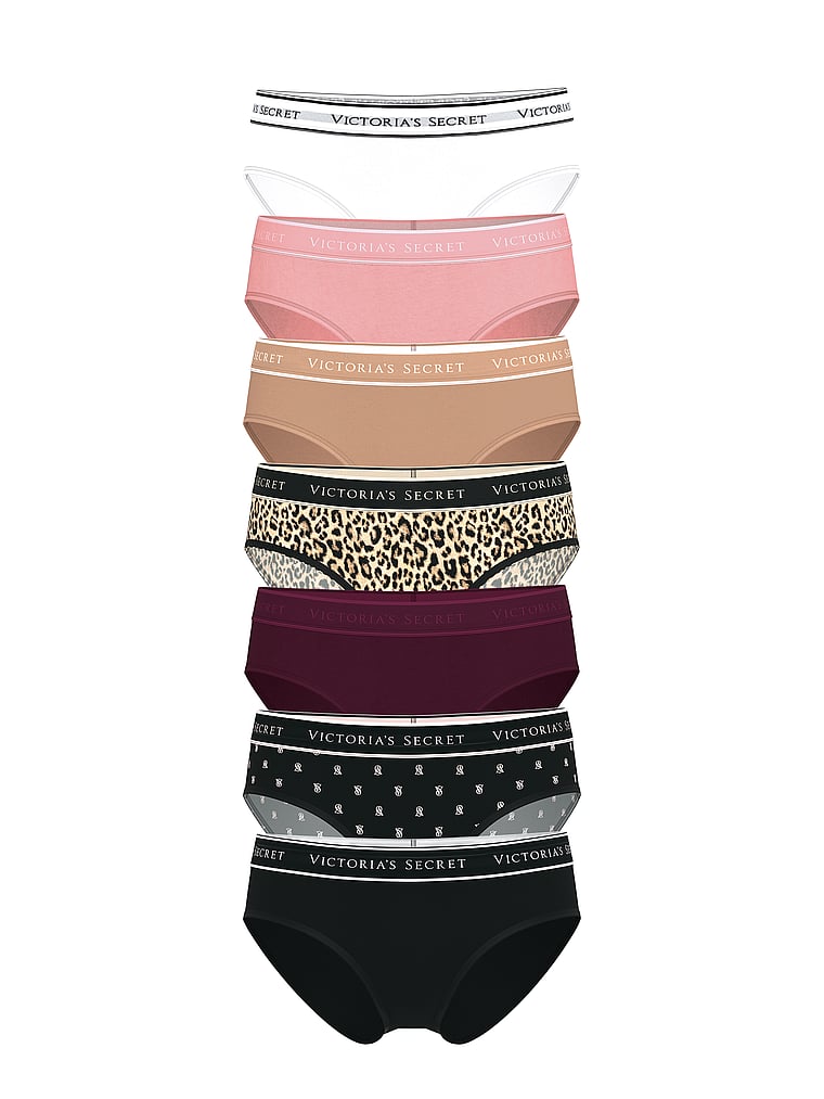 7 хлопковых трусиков-хипхаггеров с логотипом Victoria'S Secret, multi
7 хлопковых трусиков-хипхаггеров с логотипом Victoria'S Secret, multi