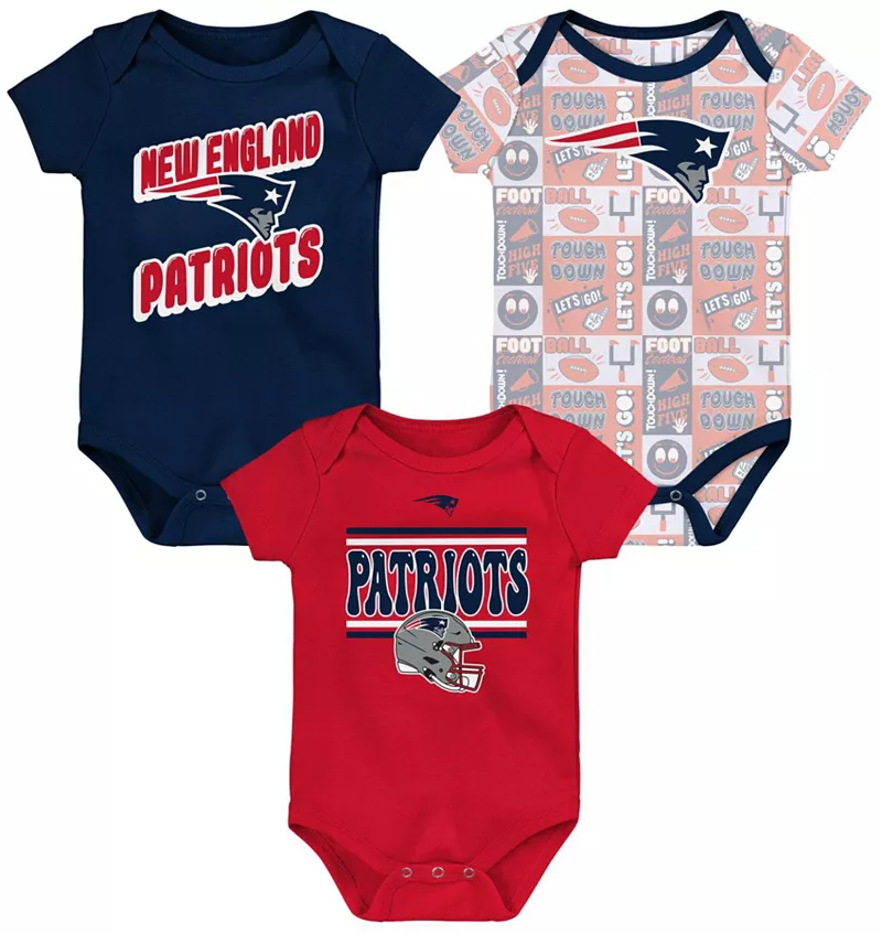 Комплект одежды команды НФЛ для младенцев New England Patriots Comics Team, комплект из 3 цветных комбинезонов NFL Team Apparel
Комплект одежды команды НФЛ для младенцев New England Patriots Comics Team, комплект из 3 цветных комбинезонов NFL Team Apparel