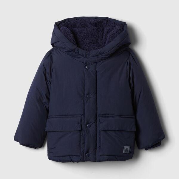 Стеганая куртка-пуховик с подкладкой из шерпы Gap, синий
Стеганая куртка-пуховик с подкладкой из шерпы Gap, синий