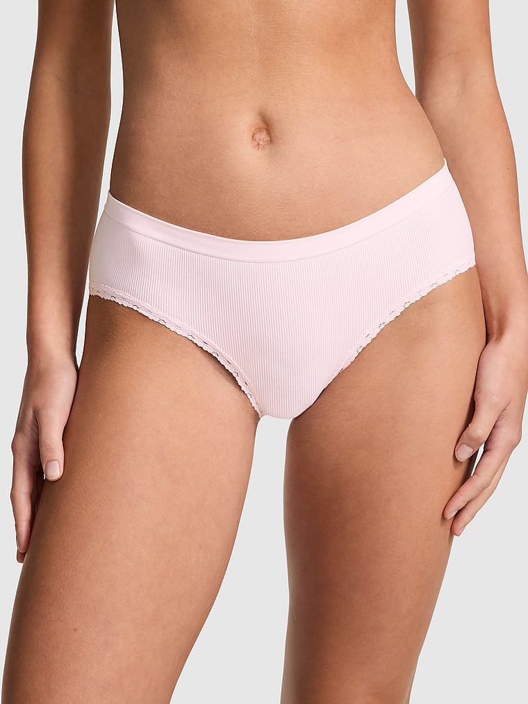 Бесшовные трусики-хипхаггеры Pink, lace trim pink tulip
Бесшовные трусики-хипхаггеры Pink, lace trim pink tulip