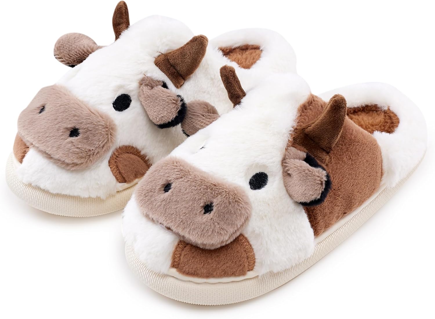 Тапочки COVS с изображением коровы для женщин и мужчин, милые, уютные, пушистые тапочки с мультяшной коровкой для дома и улицы зимой, коричневый
Тапочки COVS с изображением коровы для женщин и мужчин, милые, уютные, пушистые тапочки с мультяшной коровкой для дома и улицы зимой, коричневый